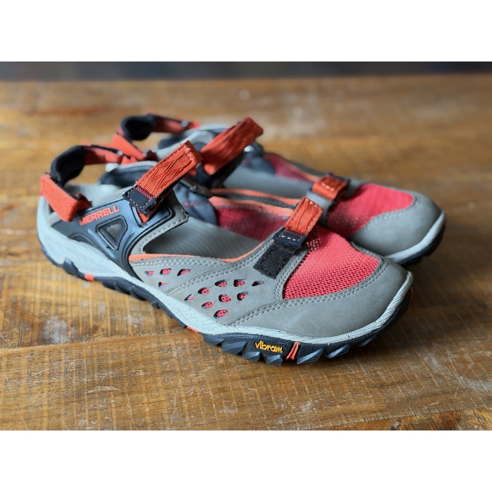 Merrell Women's All Out Blaze Sieve MJ Hiking Sandals Taupe Orange Size 9